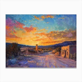 Western Sunset Landscapes Santa Fe New Mexico 2 Canvas Print