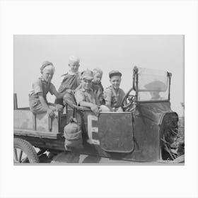 Untitled Photo, Possibly Related To Farm Children, Sheridan County, Kansas By Russell Lee Canvas Print