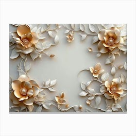 Floral Frame 1 Canvas Print