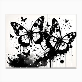 Butterfly Splatter Canvas Print
