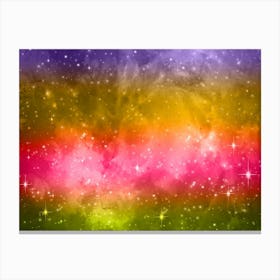 Red, Orange, Blue Galaxy Space Background Canvas Print