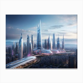 Futuristic Cityscape 2 Canvas Print