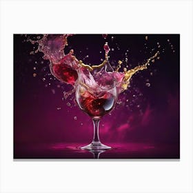 Wine Splash Canvas Print