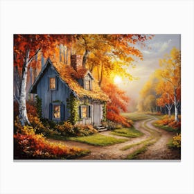 Autumn Cottage Canvas Print