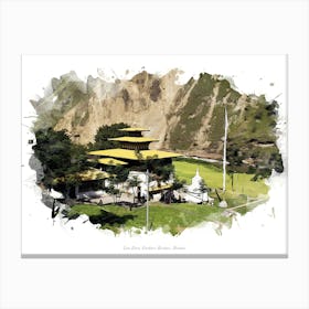 Gom Kora, Eastern Bhutan, Bhutan Canvas Print