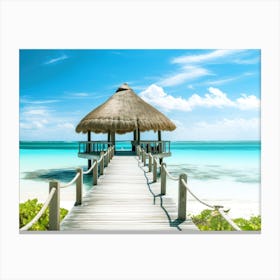 Beach Hut Canvas Print