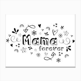 Mama Forever Symbols of Love Canvas Print