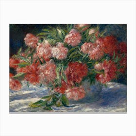 Peonies (c. 1880), Pierre Auguste Renoir Canvas Print