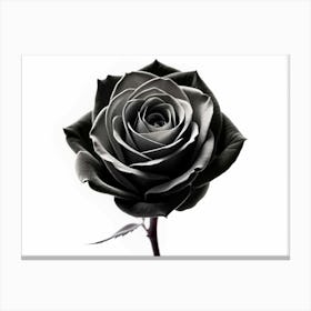 Black And White Rose Canvas Print