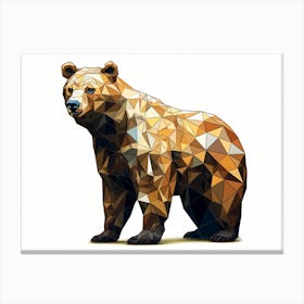 Polygonal Bear Canvas Print