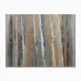 Birch Trees Abstract Forest2 Canvas Print