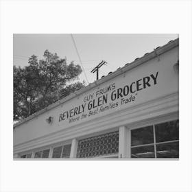 Los Angeles County, California, Grocery Store At Beverly Glen By Russell Lee Canvas Print