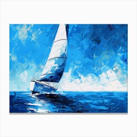 Sailboat On The Ocean 2 Canvas Print