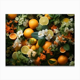 Flowers And Citrus 17 Canvas Print