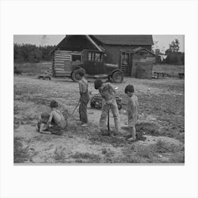 Art Simplot S Children, Near Black River Falls, Wisconsin By Russell Lee Canvas Print