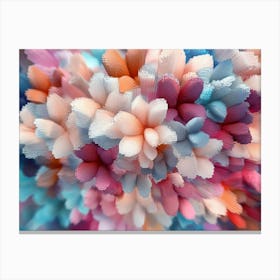 Flowers With Effect Extrusion, Extrusion Floral Canvas Print