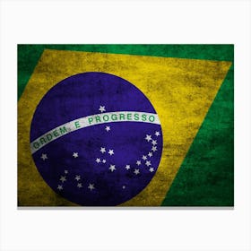 Brazil Flag 3 Canvas Print