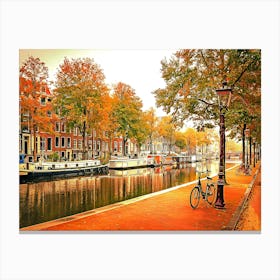 Autumn Colors In Amsterdam, Holland Canvas Print