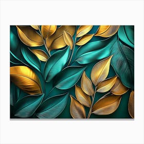 Abstract Leaves 2 Canvas Print