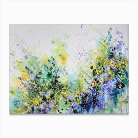 Watercolor Of Flowers Canvas Print