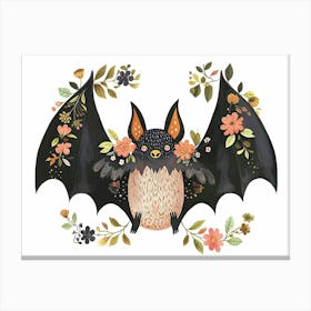 Little Floral Bat 4 Canvas Print