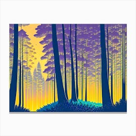 Forest At Sunset Canvas Print