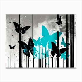 Blue Butterflies 5 Canvas Print