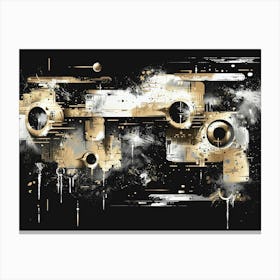 Gold And Black 84 Canvas Print