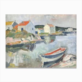 Maritime Marvel Painting Inspired By Paul Cezanne Canvas Print