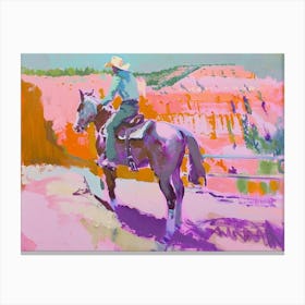 Neon Cowboy In Bryce Canyon Utah 1 Painting Canvas Print