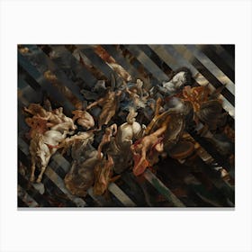 The Fall Of Phaeton by Sir Peter Paul Rubens Reconstructed Canvas Print