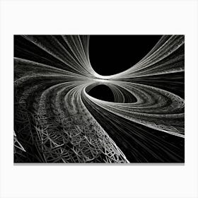 Infinity Abstract Black And White 8 Canvas Print