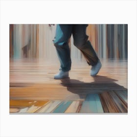 Abstract 'Walking' Canvas Print