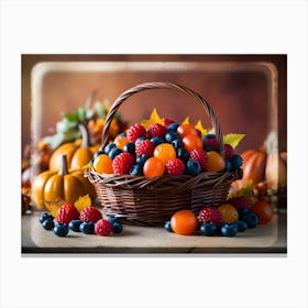 Basket Of Berries 1 Canvas Print