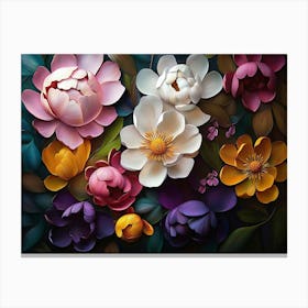 Peony Painting Canvas Print