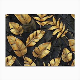 Gold Leaves Canvas Print