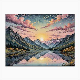 Mountain water Canvas Print