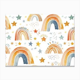 Rainbows And Stars Canvas Print