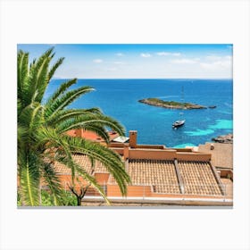 View Of The Sea Ibiza Spain Canvas Print
