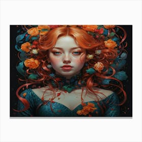 Girl With Red Hair 2 Canvas Print