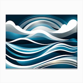 Ocean Waves Canvas Art Canvas Print