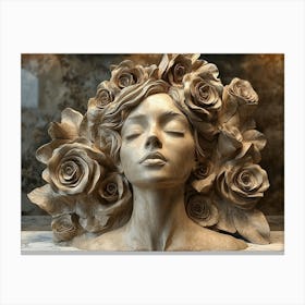 Rose Bust Canvas Print