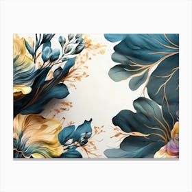 Abstract Floral Painting Canvas Print