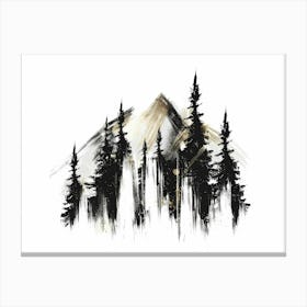 Mountains And Trees 1 Canvas Print