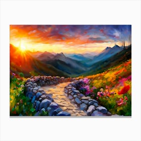 Path To The Sunset Canvas Print