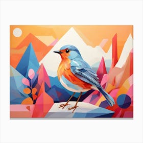 Bird In The Mountains 2 Canvas Print