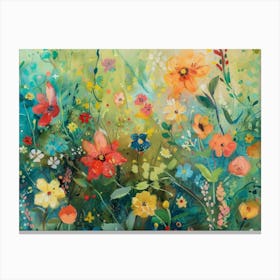 Flowers In The Meadow Canvas Print