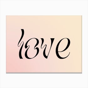 Love Big Gradient Canvas Print