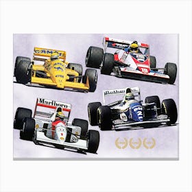 Legends of Formula One: Ayrton Senna Canvas Print