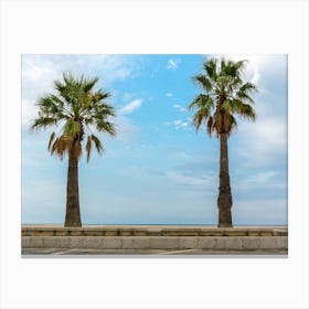 Palm Trees On The Beach 1 Canvas Print